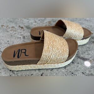Not Rated “Anna” Woven Platform Sandals NEW